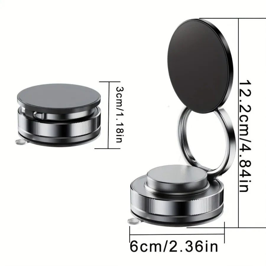 New[N52 Magnetic Phone Holder] 360° Rotatable Phone Holder | Foldable Design, Vacuum Suction Cup | Perfect for Car Dashboard
