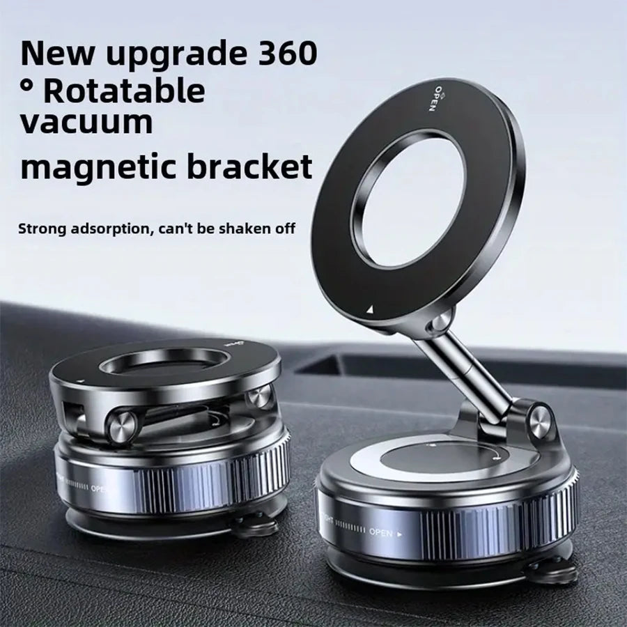 New[N52 Magnetic Phone Holder] 360° Rotatable Phone Holder | Foldable Design, Vacuum Suction Cup | Perfect for Car Dashboard